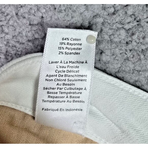 Talbots White Jeans Womens Size 4 Jegging Crop Pockets Denim Skinny - Picture 6 of 9